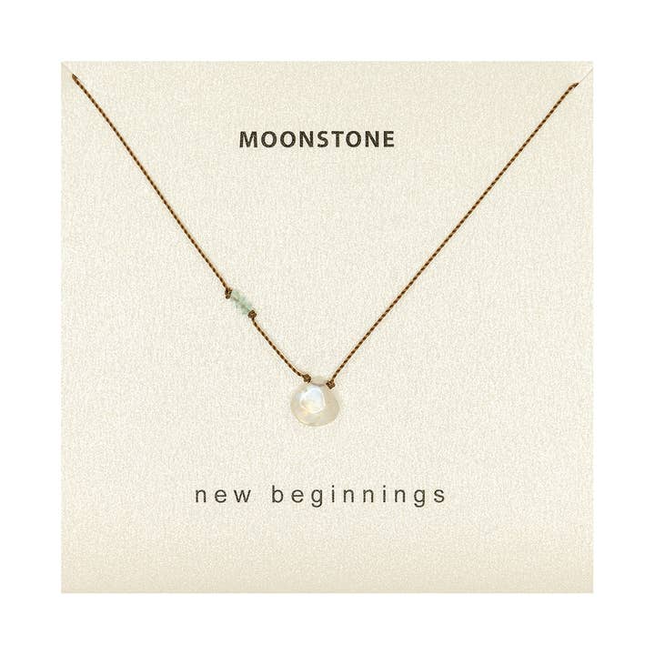 Colar de Pedra da Lua Arco-Íris e Apatita - Novos Começos por atacado de Soulsilk