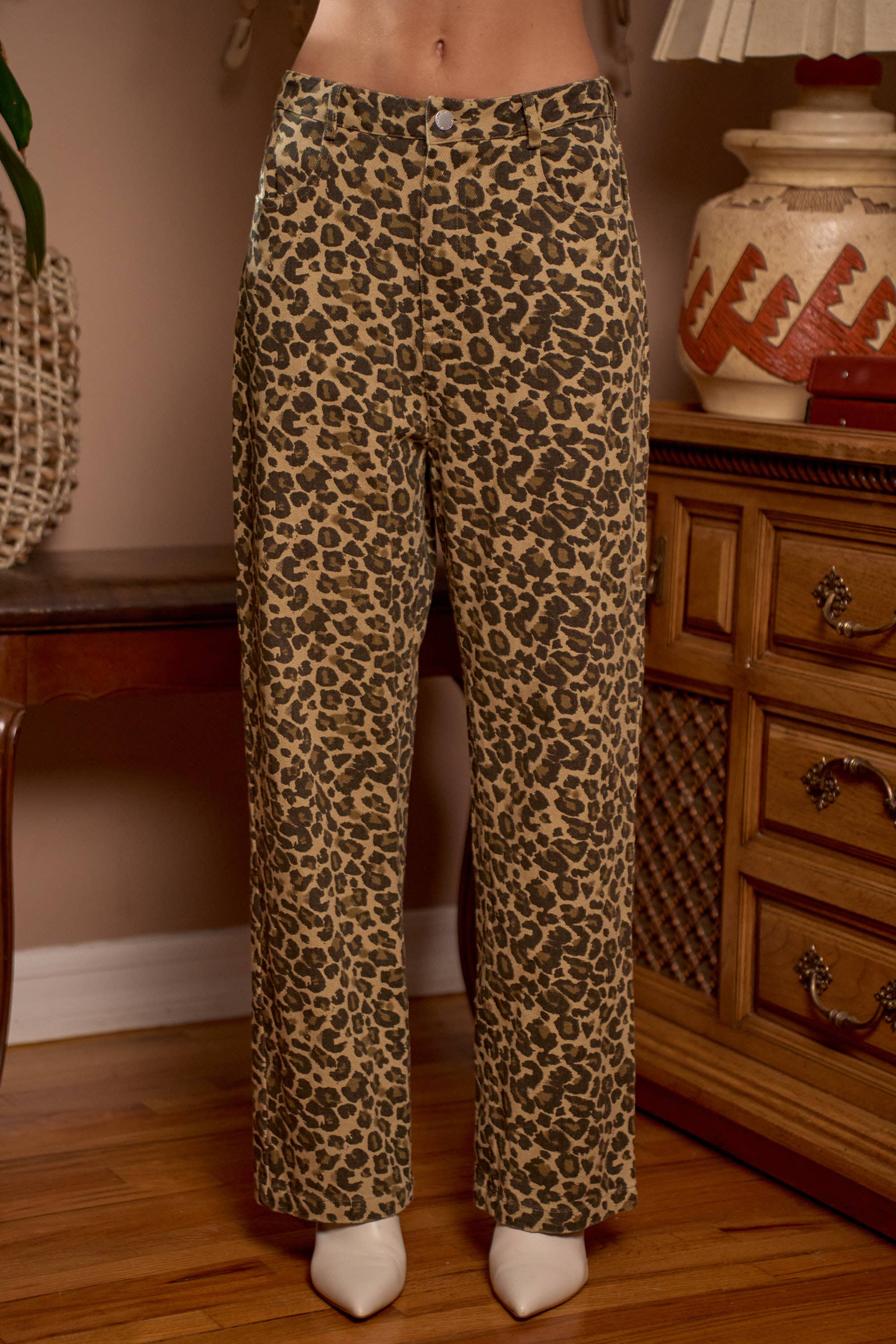 JADE BY JANE - Wholesale Jeans - Women's - PLUS SIZE LEOPARD PRINT DENIM PANTS5