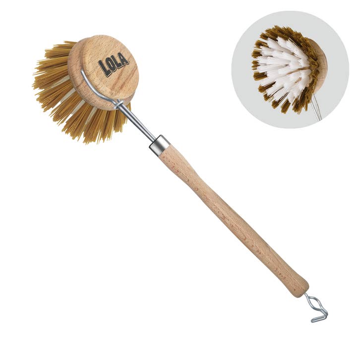 Eco-Friendly Birch Wood Dishwashing & Vegetable Brush for wholesale by LOLA
