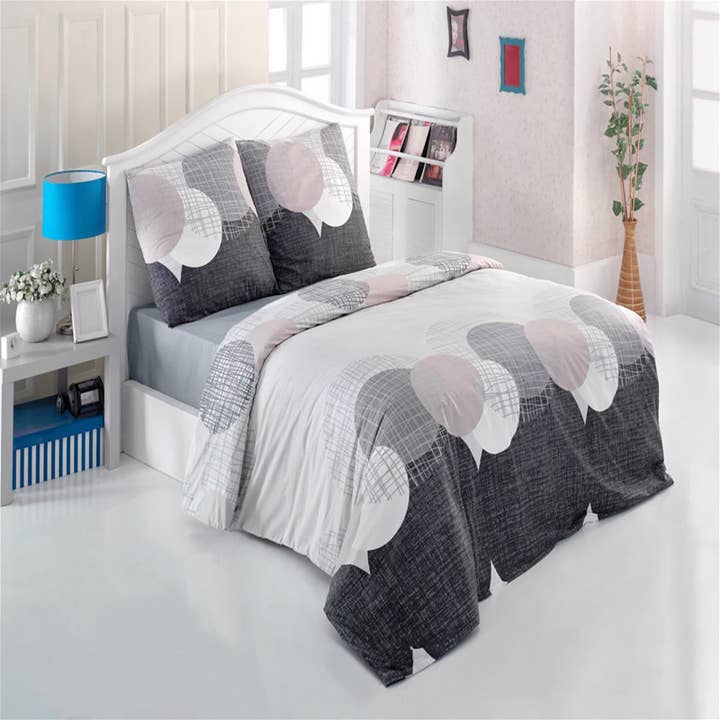 Ropa de cama Renforcé "Jadore Gris", 100% algodón, cremallera, funda de almohada 80x80 cm para venta al por mayor de Buymax