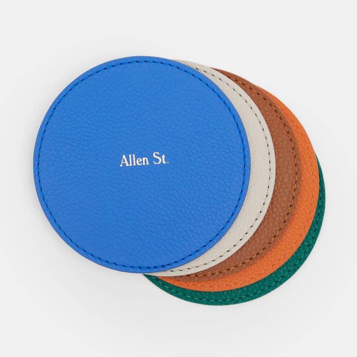 Conjunto de 5 Porta-copos de Couro por atacado de Allen St.