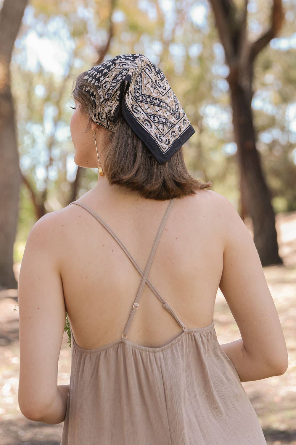 Leto Accessories - Wholesale Bandana - Women's - Floral Vine Neckerchief – Perfect Retro Bandana Accessory2