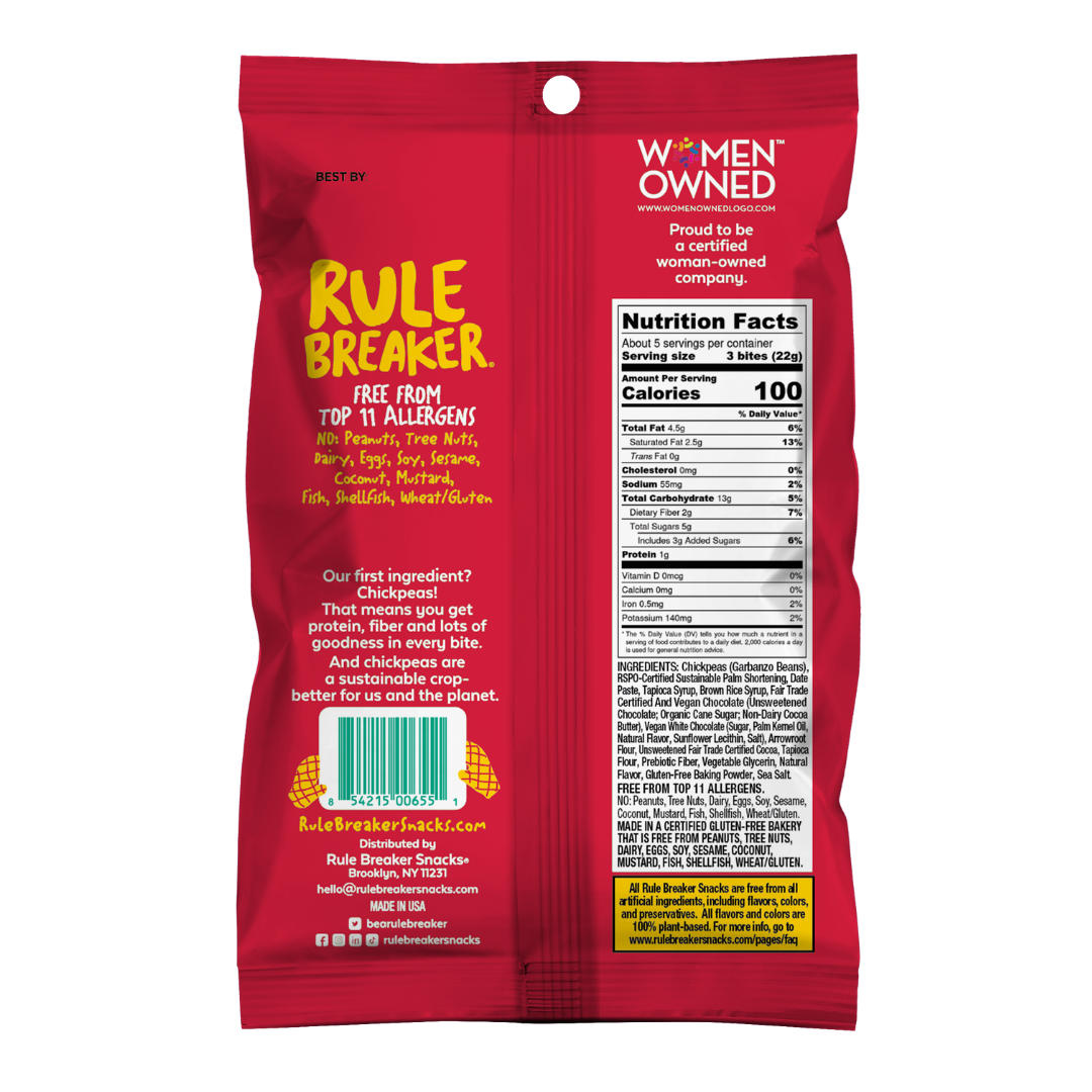 Rule Breaker Snacks - Wholesale Brownie - Mint Chocolate Bites 4-oz Bag – Allergen-Free, GF1