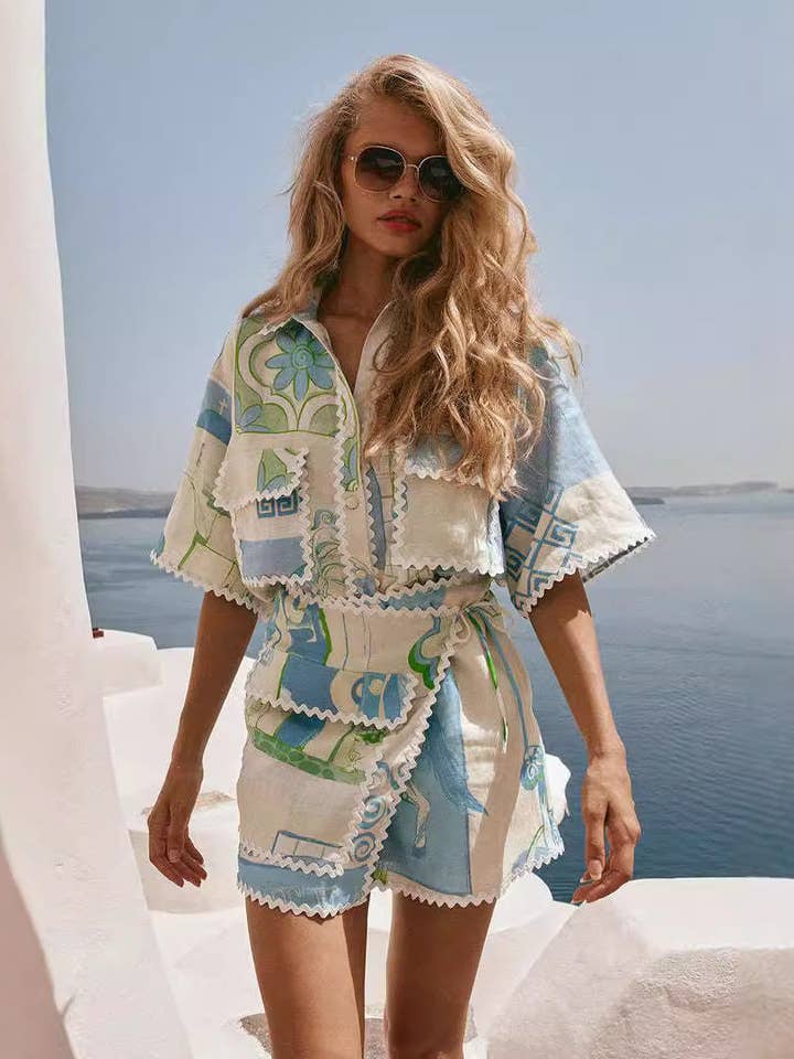 Pattern Boho Lace Print Fashion Set 2026 Global Style for wholesale on Faire6