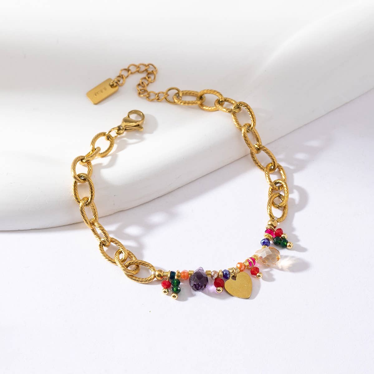 Lovelika - Wholesale Schakelarmband - eenvoudige kettingarmband met sterren en kristallen - Fabienne0