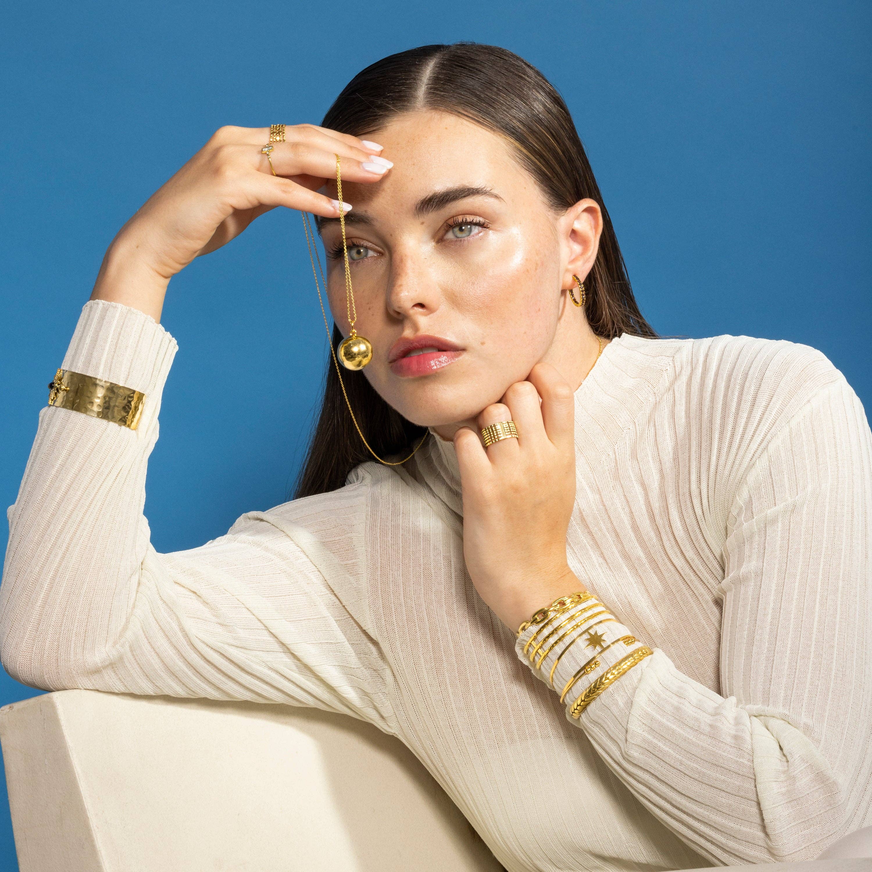 Luxenter - Wholesale Cuff Bracelet - Pulsera acabada en oro amarillo de 18K - Ugri2