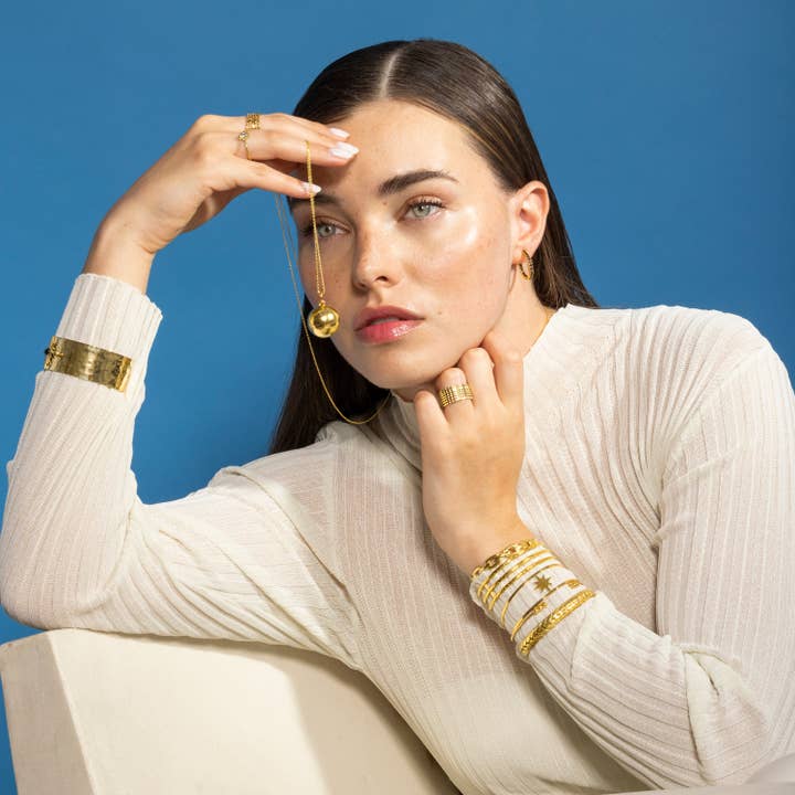 Luxenter - Vendita all'ingrosso Bracciale a polsino - Bracciale finito in oro giallo 18K - Ugri2