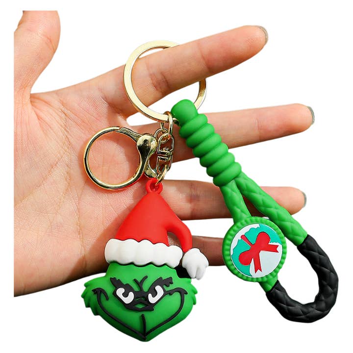 Auraquise - Wholesale Keychain - Women's - 2025 Christmas Grinch Silicone Keychain Plush-Inspired Bag Charm & Accessory10