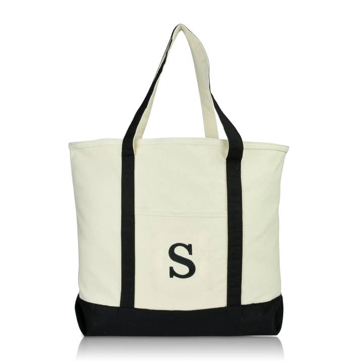 DALIX - Bolso de mano con inicial, diseño de letra superior con cremallera, tamaño S para venta al por mayor de Dalix