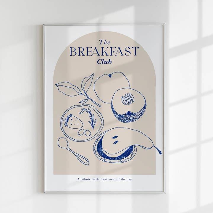 Das Frühstücksclub Grafik-Kunst-Poster für den Großhandel von Patroa Studio