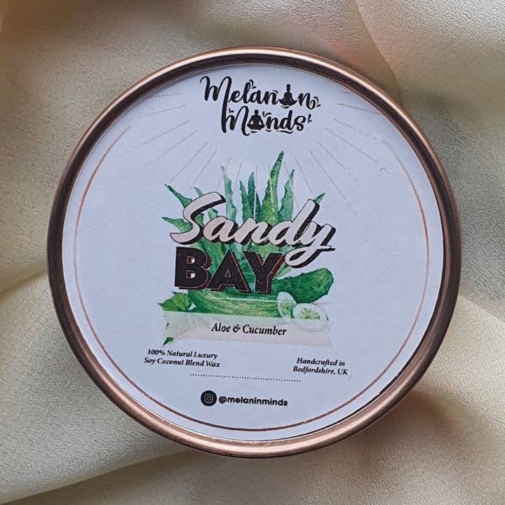 Sandy Bay | Mini Vela Aloe & Pepino por atacado de Melanin Minds