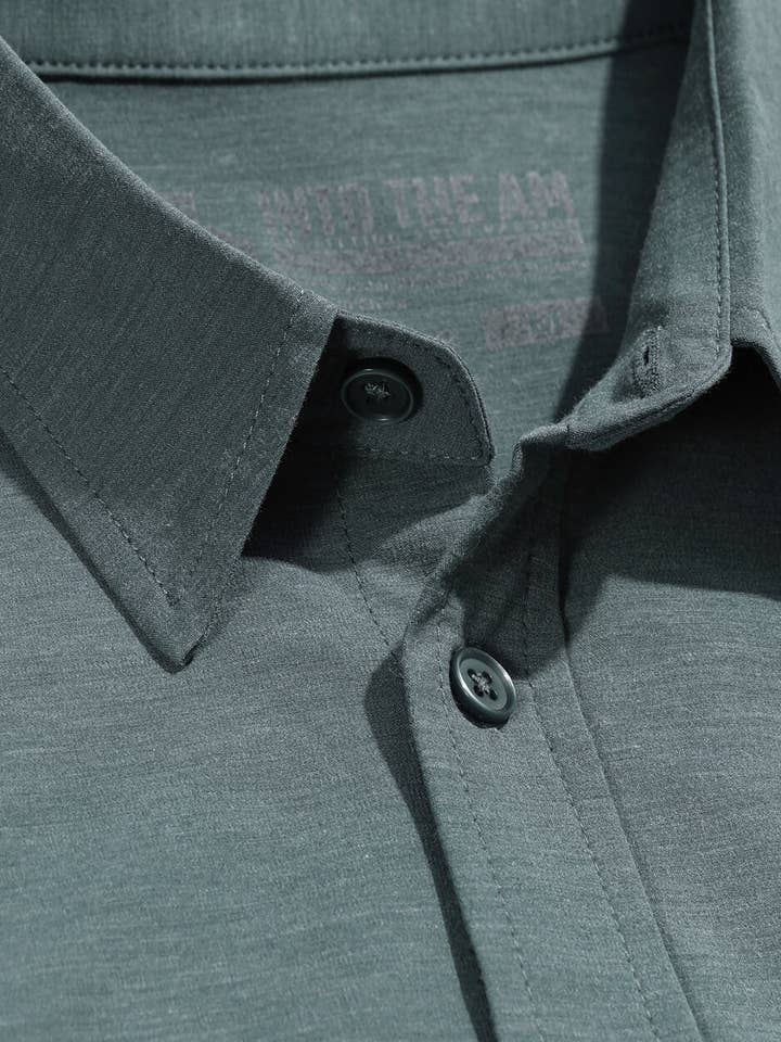 INTO THE AM - Vente Chemise à col boutonné – homme - Chemise boutonnée à manches longues pour hommes43