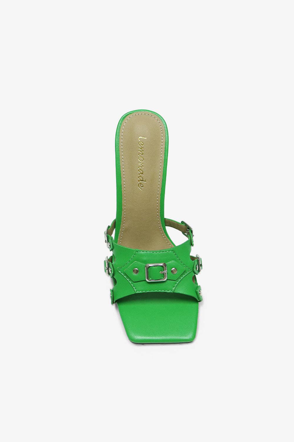 Lemonade Shoes - Wholesale High Heels - Women's - MISBEHAVED - Stiletto Square-Toe Heel w/ Metallic Buckles5