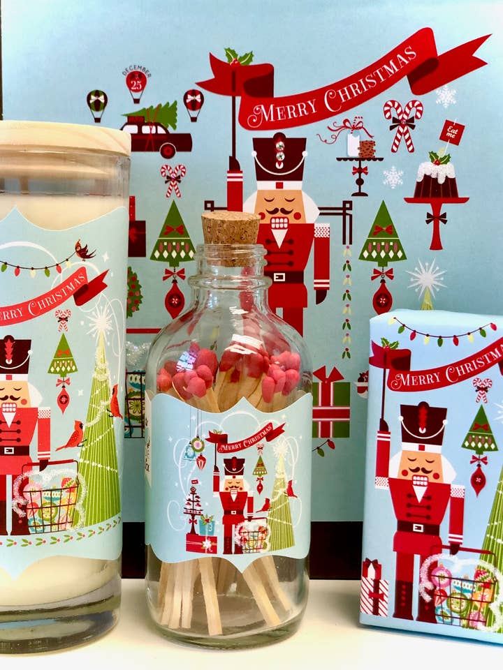 Large Gift Box Nutcracker for wholesale by Love & Luck Greetings