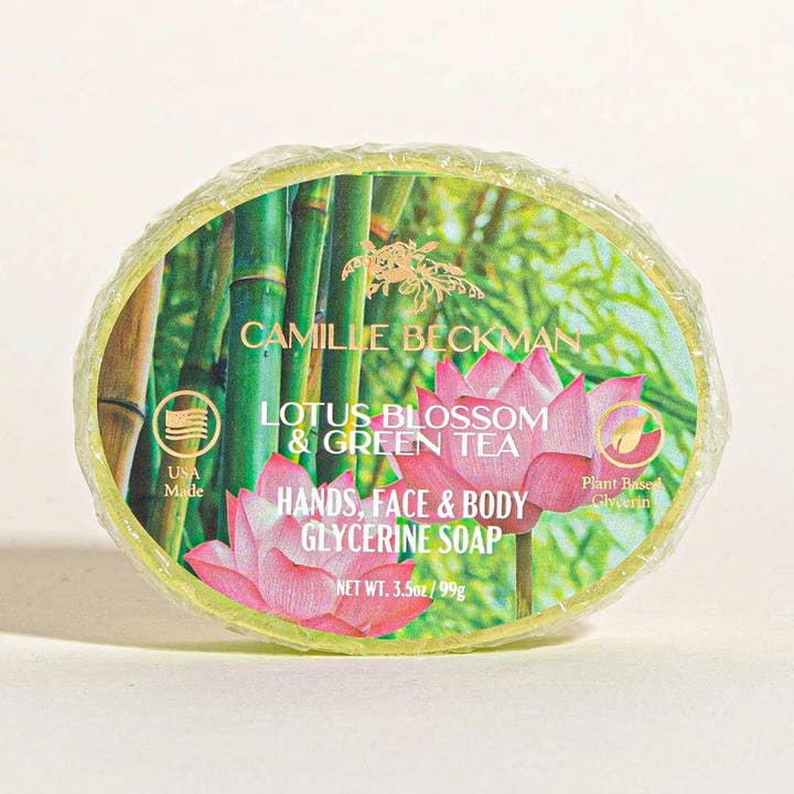 Camille Beckman - Wholesale Bar Soap - Lotus Blossom & Green Tea Glycerine Soap0