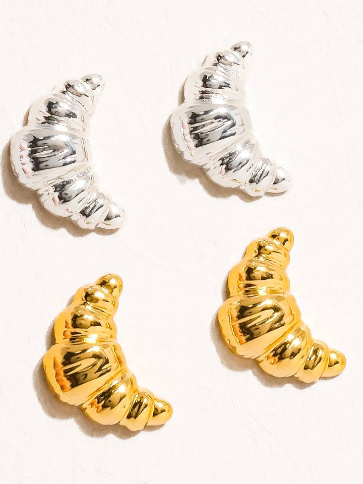 Gaëlle 18K Gold Petite Croissant Stud for wholesale by Flânerie by MAIQ