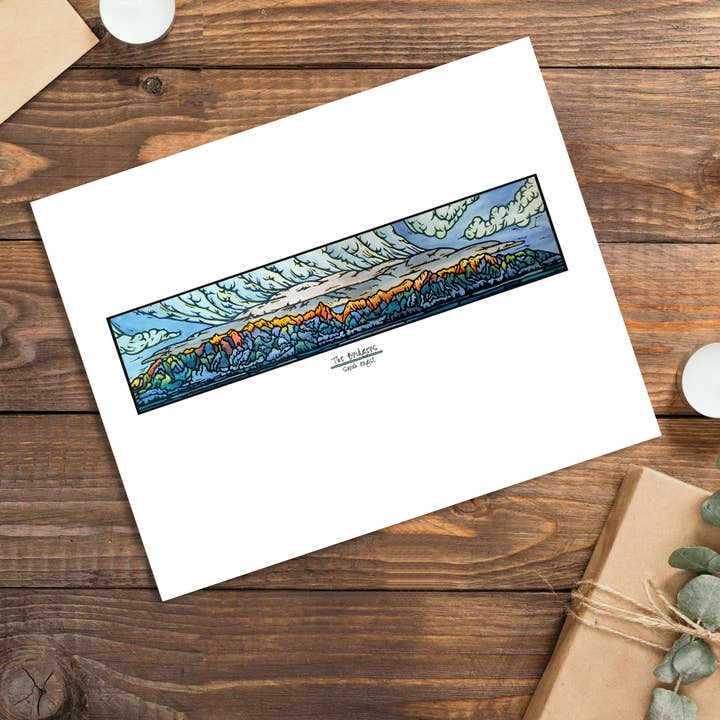 Sarah Angst Art - Wholesale Art Print - Giclee Print - Alpenglow on the Bridgers1
