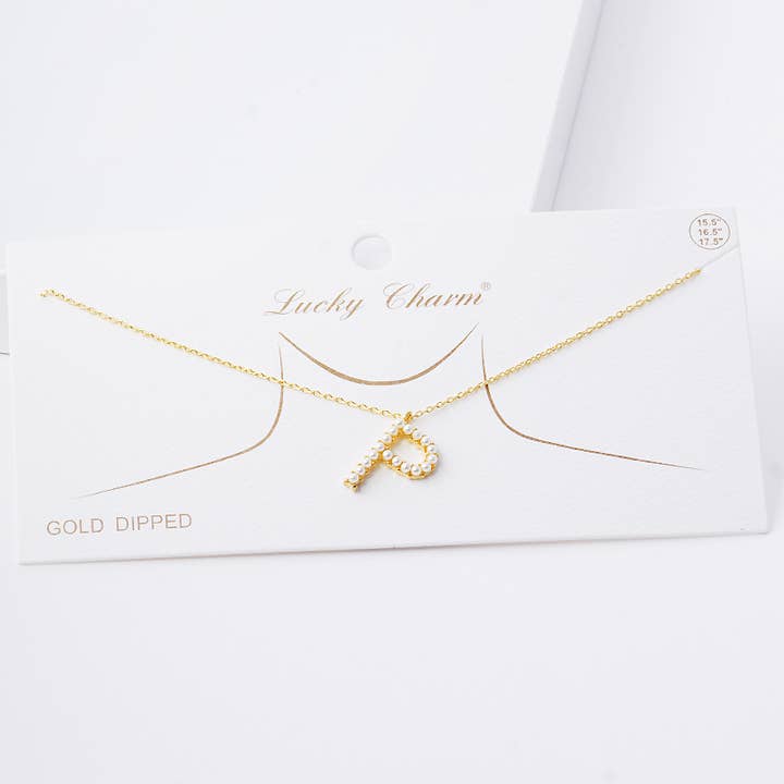 OHBOOBA DESIGN - Wholesale Pendant/Charm Necklace - Gold Plated Pearl Initial Necklace28