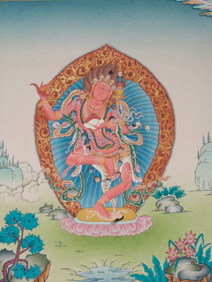 Thangka de Tara Branca Pintada à Mão por atacado de Lucky Thanka