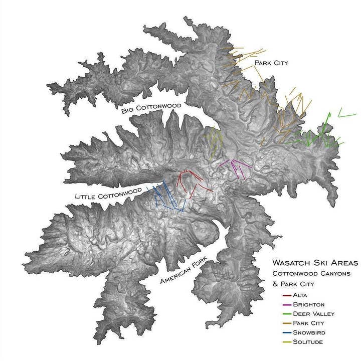Wasatch Mountains for wholesale by Map Your Adventure