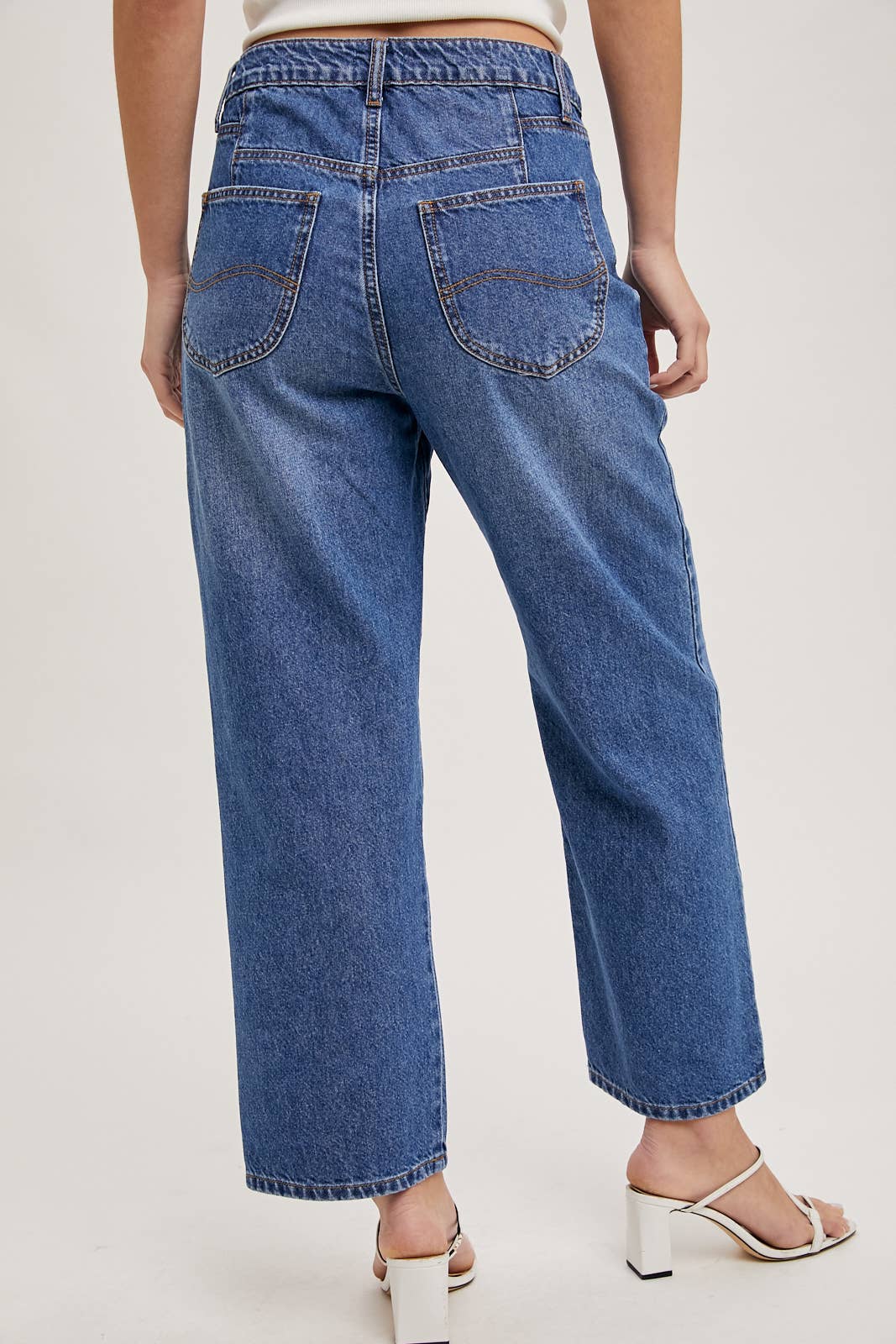 Bluivy - Wholesale Jeans - Women's - DENIM MID-RISE WIDE LEG CROPPED JEANS22