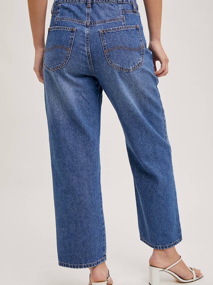 Bluivy - Wholesale Jeans - Women's - DENIM MID-RISE WIDE LEG CROPPED JEANS22