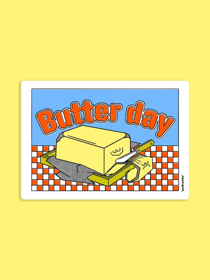 Plakat "Butter Day" für den Großhandel von Paolinoshka