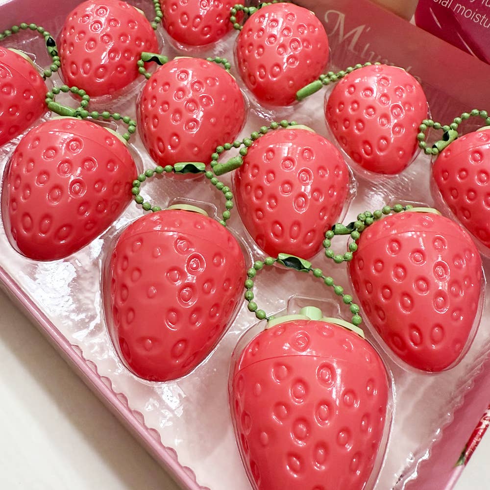 ROUGE Gloss à lèvres à la fraise avec porte-clés en vente sur Faire7