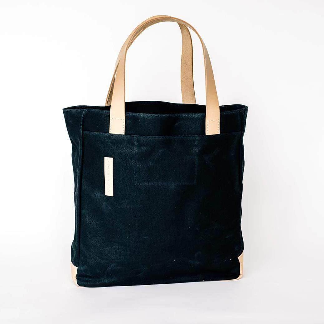 Notebooks & Honey - Wholesale Tote Bag - Women's - The Classic _ Black Waxed Canvas Carryall Tote Bag 7