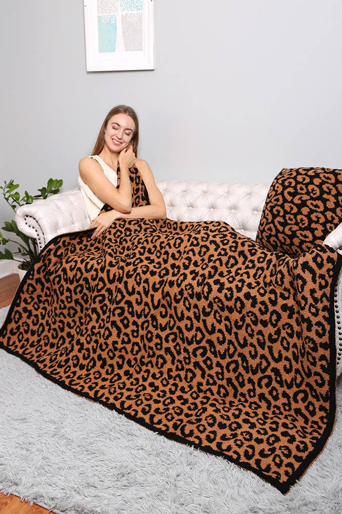 Hana - Wholesale Throw Blanket - Luxury Soft Leopard Print Throw Blanket33