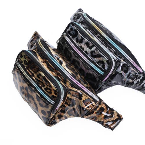 Ladies Faux Leather Animal Print Fanny Pack for wholesale by Nima Accessories Inc