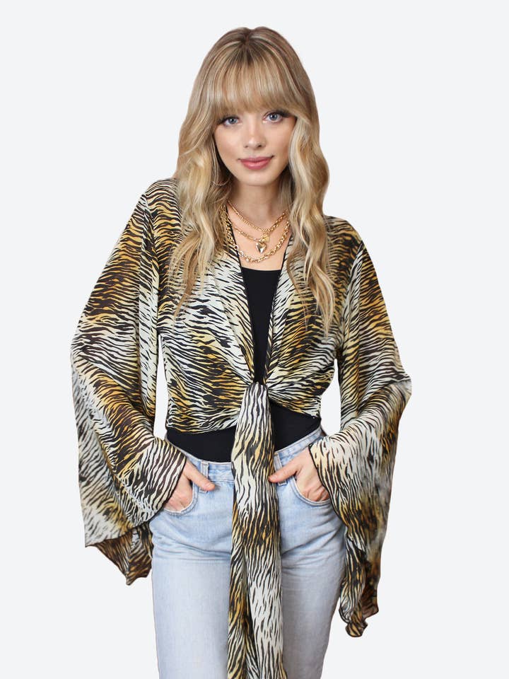 Top Wrap Tiger pour la vente par Meet Me in Miami