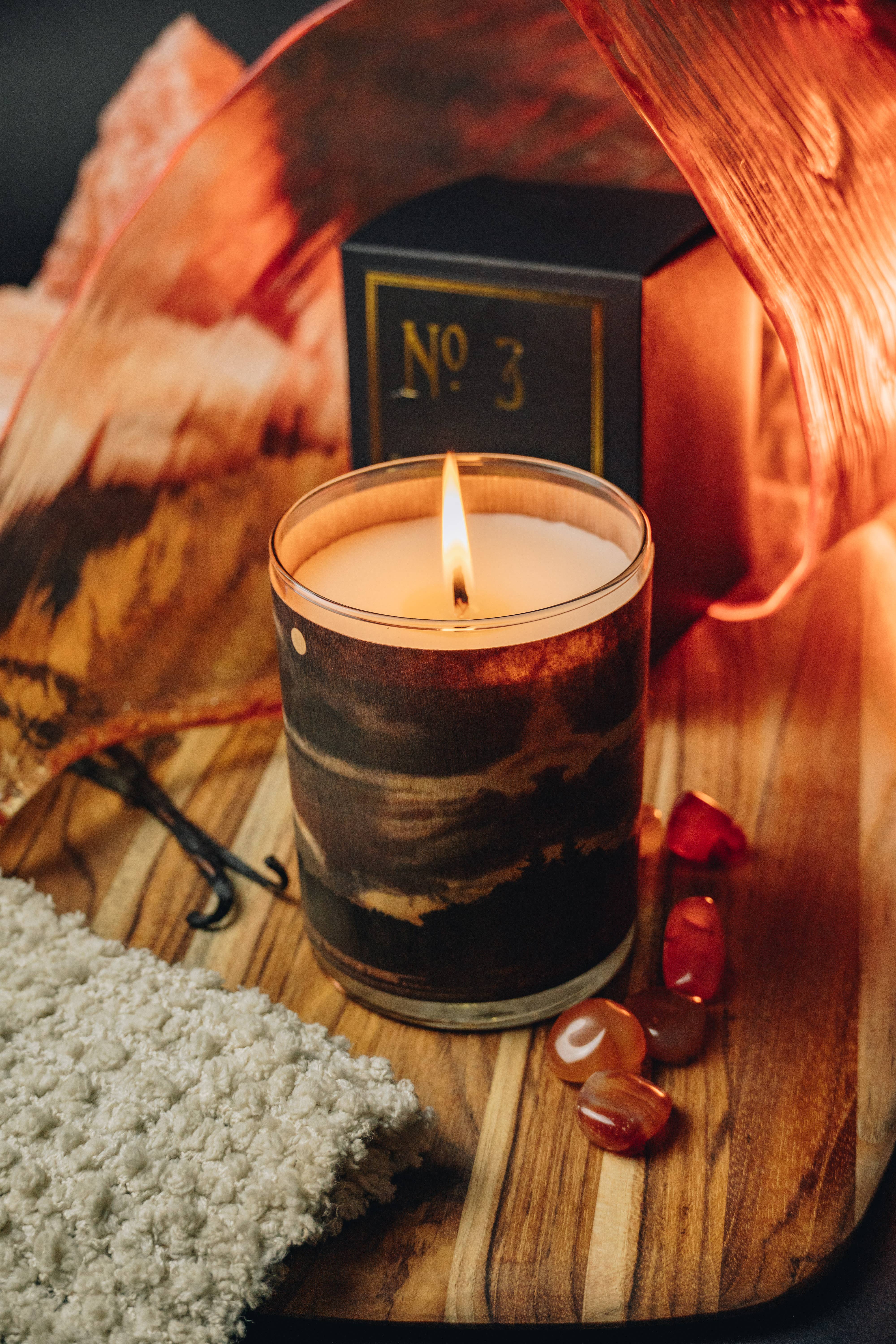 Spitfire Girl - Wholesale Jar/Filled Candle - No 3 Orris And Amber Wood Wrapped Candle1