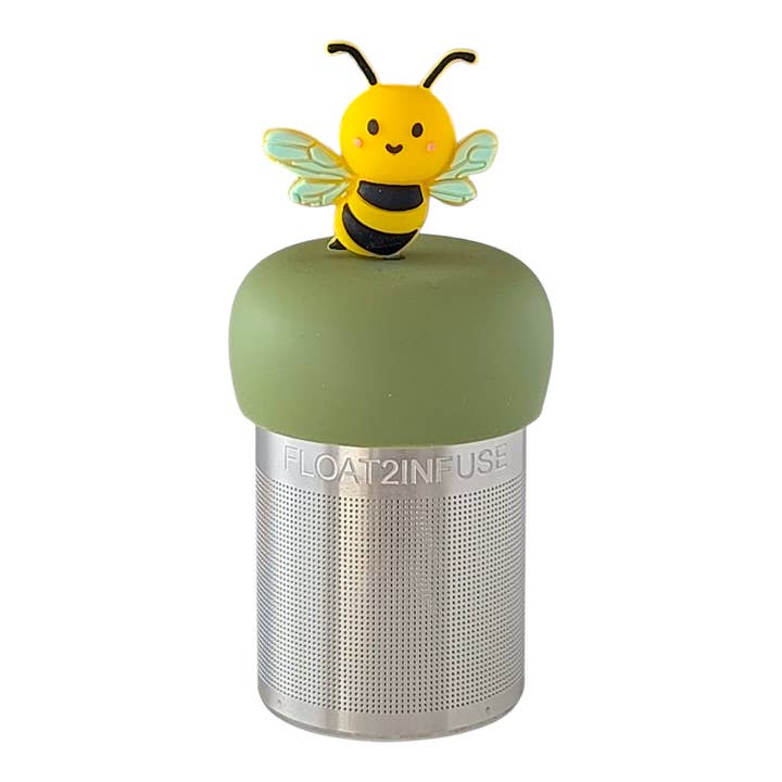 Floating Bumble Bee Tea Infuser I Green Base for wholesale by Float2infuse Tea Infuser
