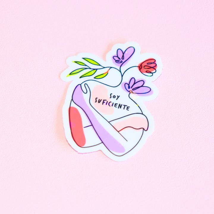 Espyz Studio - Wholesale Sticker - Soy Suficiente Sticker - I am Enough Spanish - Transparent2