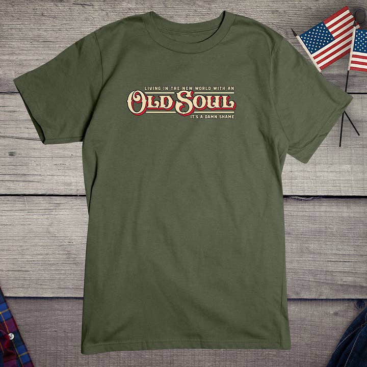 Artopia - Wholesale Screen Printed T-Shirt - Unisex - Old Soul T-Shirt5