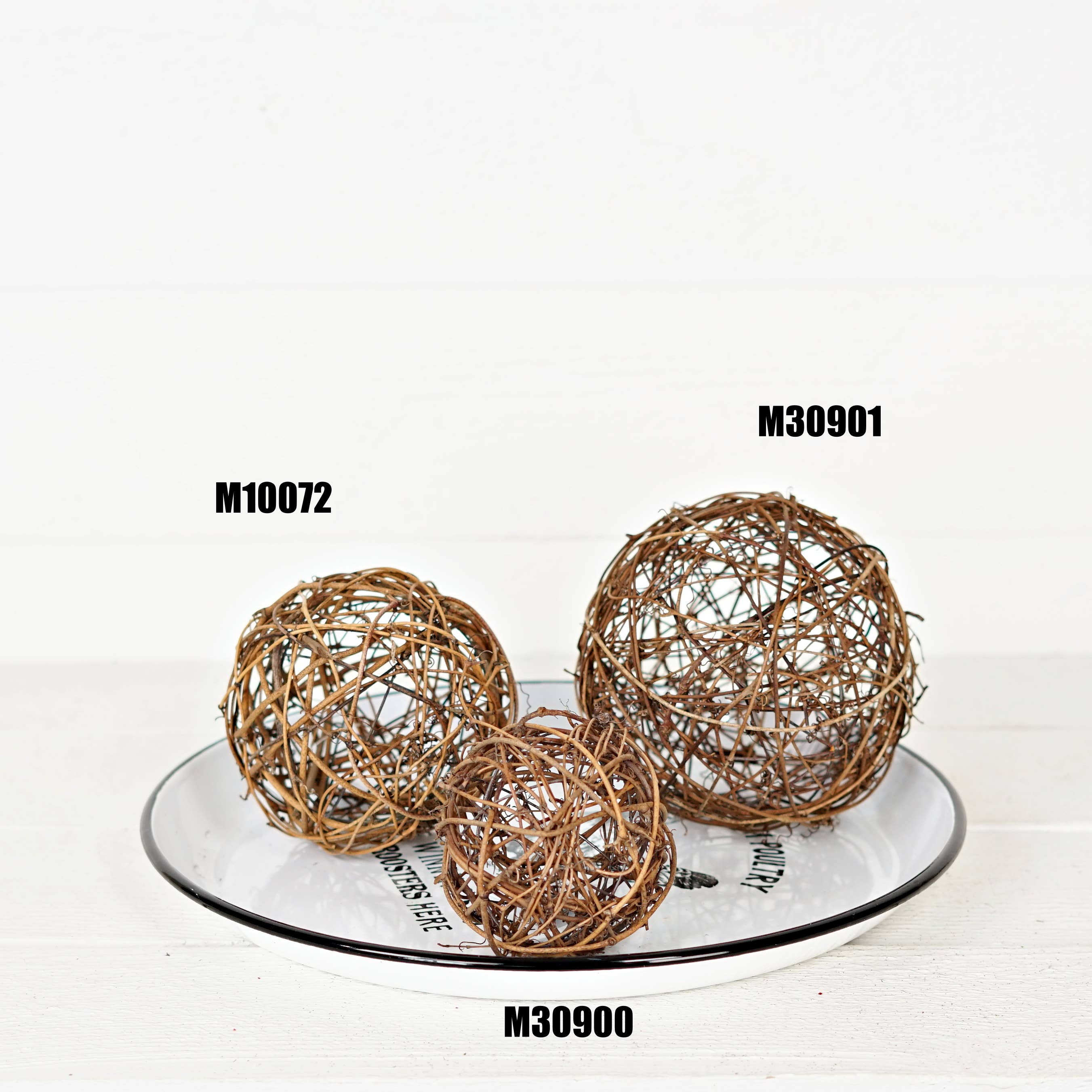 Impressive Enterprises, Inc. - Wholesale Decorative Tabletop Object - M30900- 4in Grapevine Twig Ball-Brown6