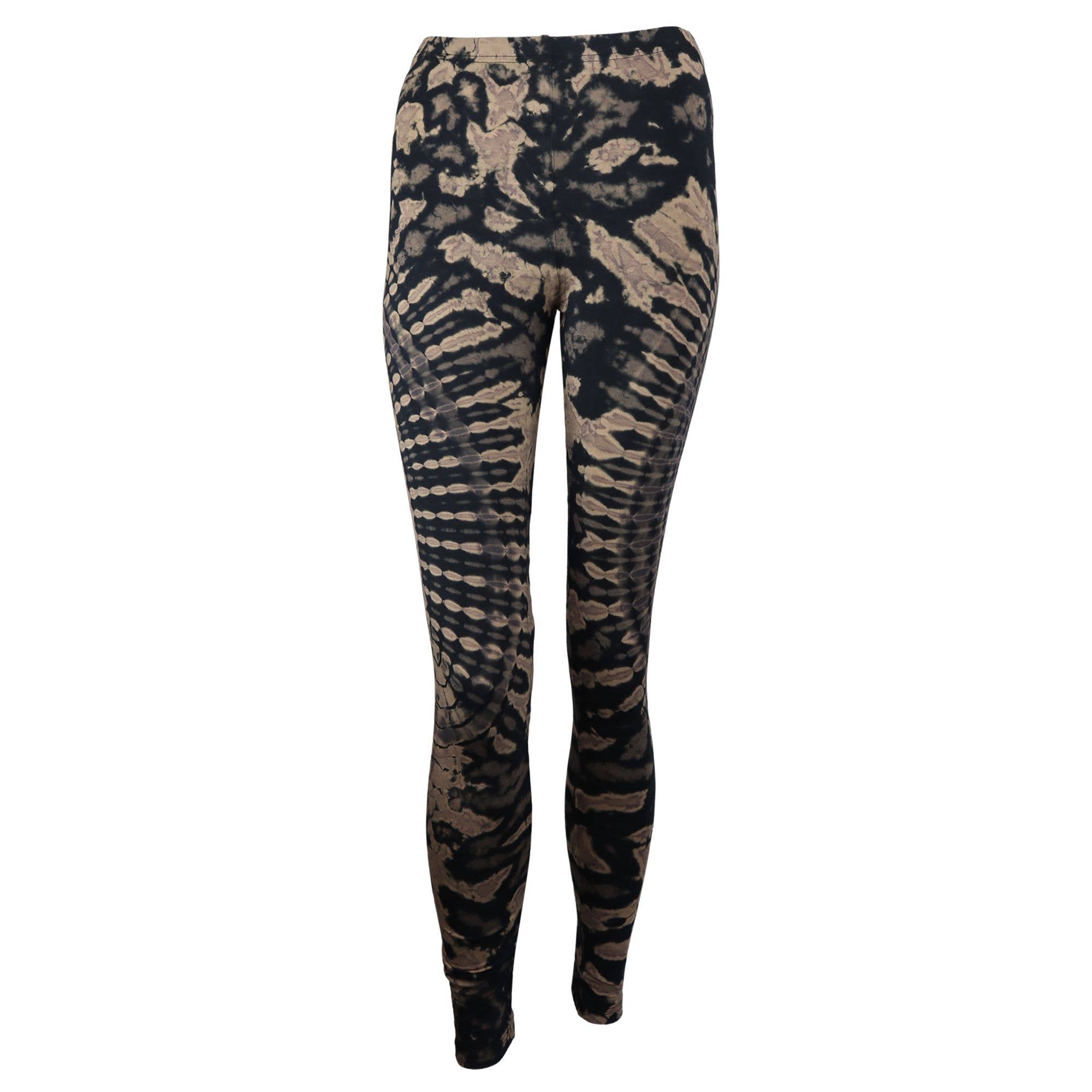 Tribal Trade GmbH - Wholesale Fashion Leggings - Women's - Batik Sun leggings black brown-light brown1