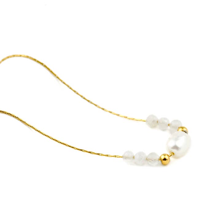 Blueyejewelry - Vendita all'ingrosso Collane di perline/perle - Collane con catena di perle dorate - catene assortite impermeabili16