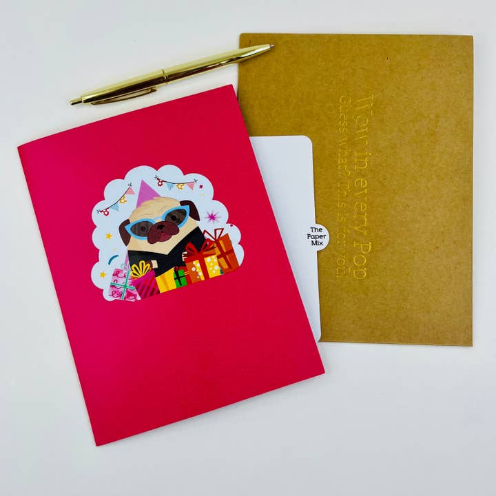 The Paper Mix - Wholesale Birthday Card - WOWPOP PUPPY PARTY CARD
