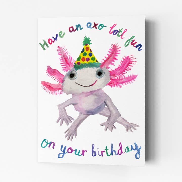 Cartão de Aniversário Axolotl - C0126 por atacado de Rosie Webb illustrations