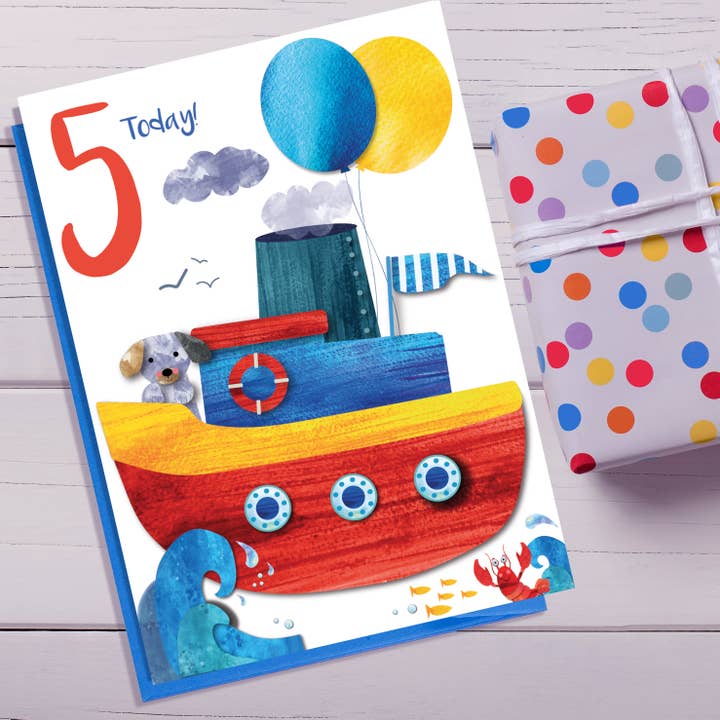 Boat Birthday Card for wholesale by Rocket 68