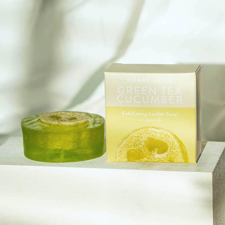 Luffa-Seife mit grünem Tee und Gurke für den Großhandel von House of Honey Belle