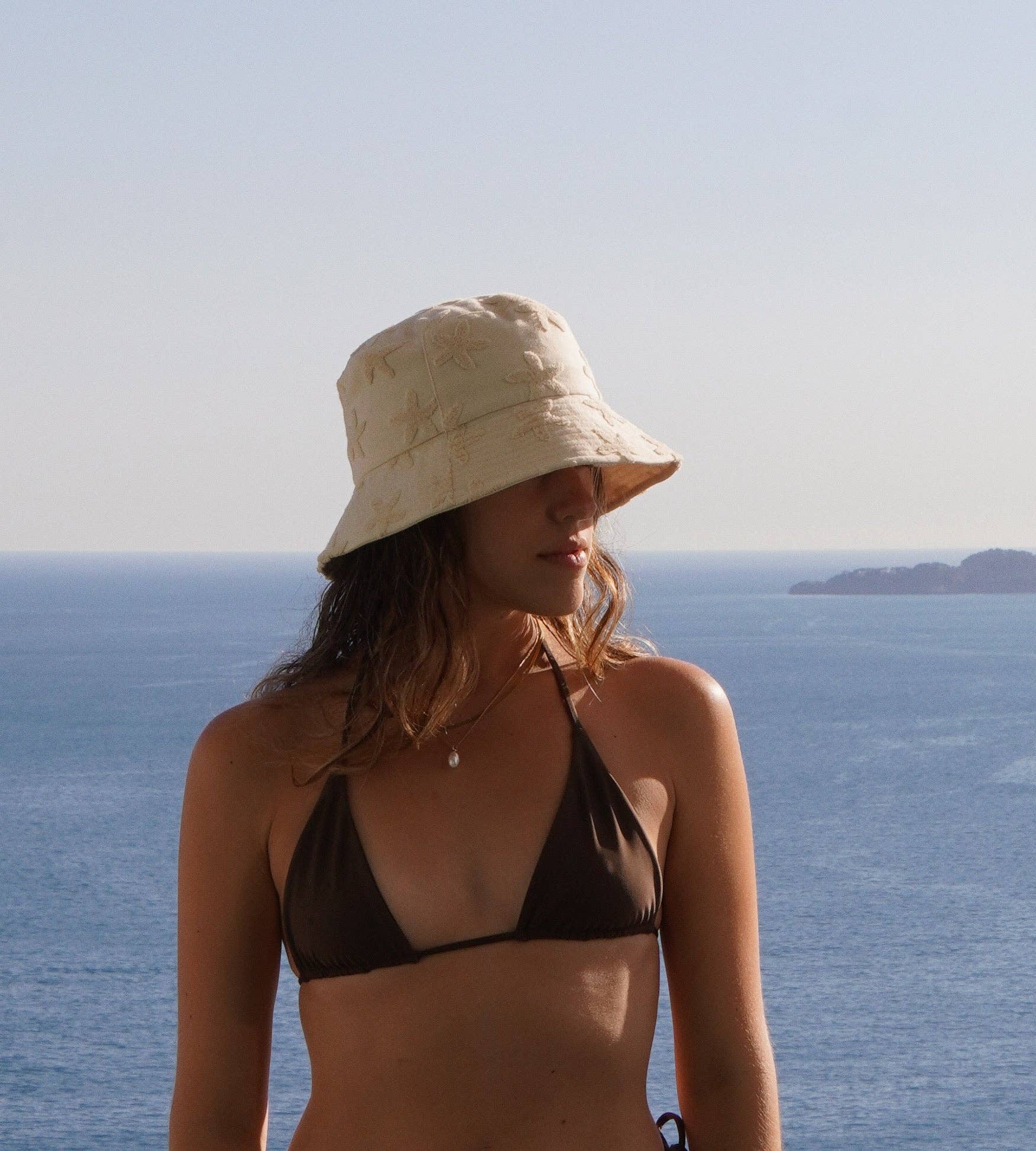 Creme Chapéu de balde de pano Starfish para venda a revendedores na Faire