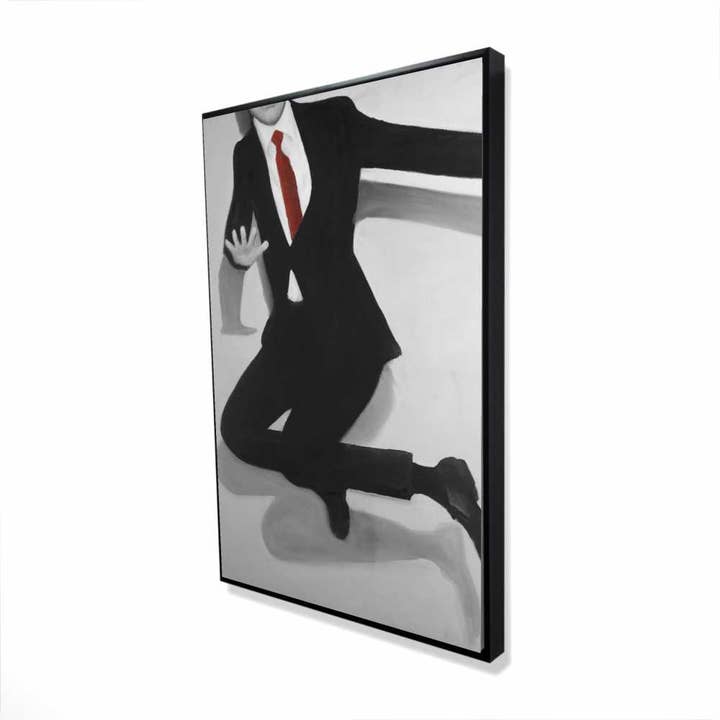 Classical Jumping Man White Bedroom Canvas | Home Decor Art for wholesale by BEGIN HOME DECOR