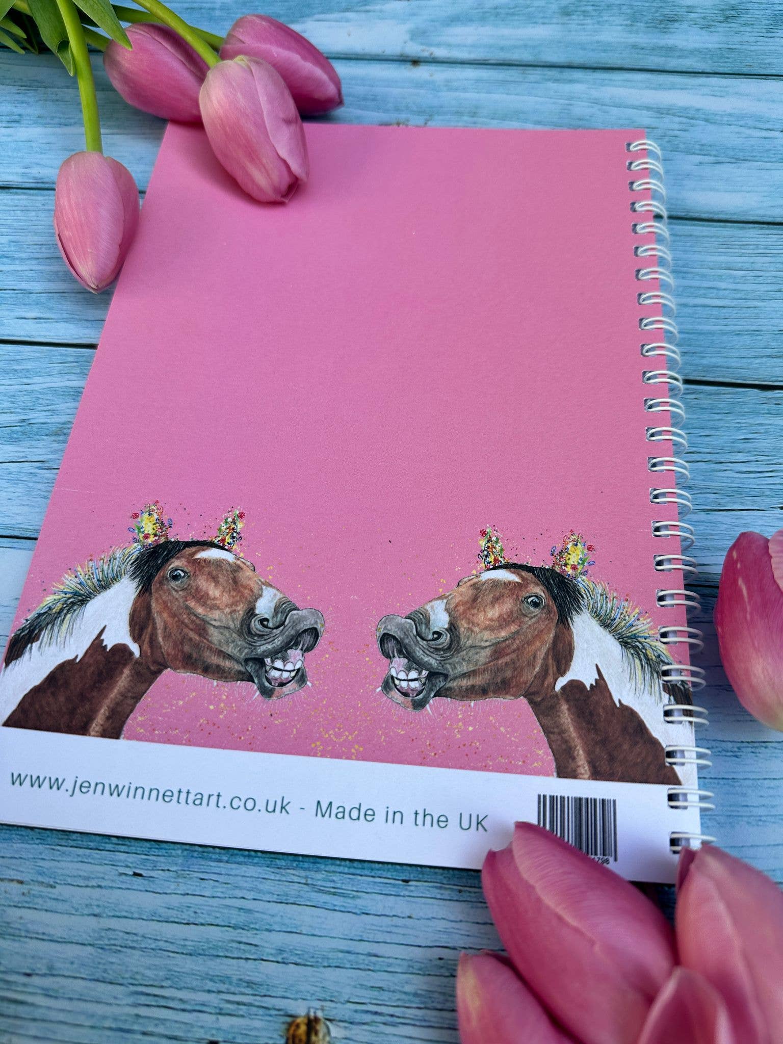 Jen Winnett Eco Artist - Wholesale Notebook - Horse Funny Lined Eco Friendly A5 Notebook UK Made Notepad  5