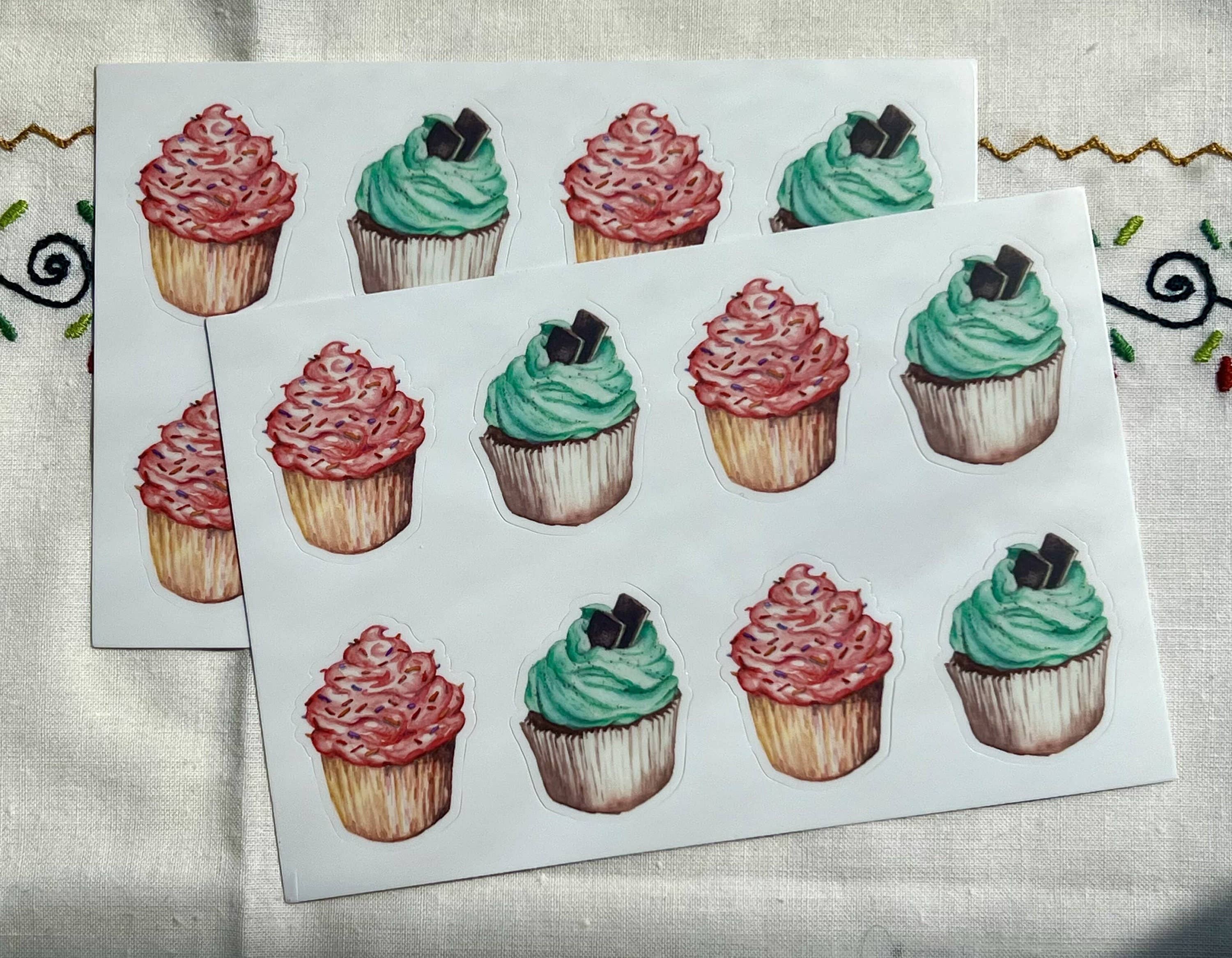 Emilia Rose Artwork LLC - Wholesale Sticker - Cupcake Sticker Sheets0
