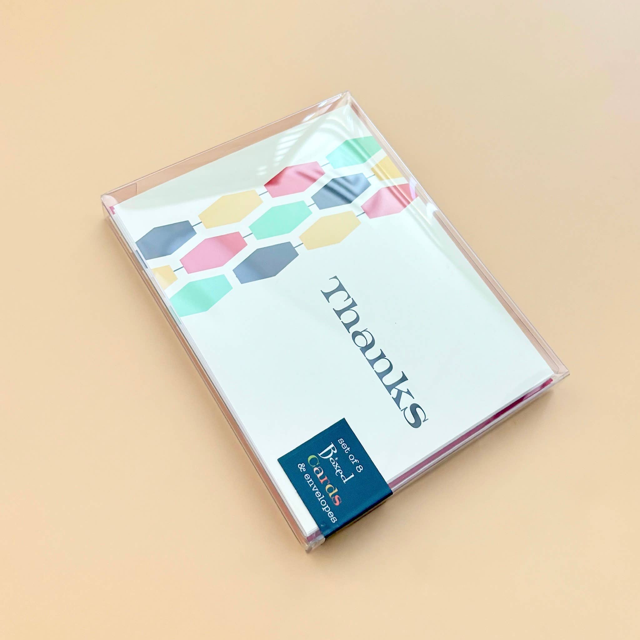 Mod Lounge Paper Company - Wholesale Thank You Card - Geometric Hexagon Mid Century Modern Thank You Card Box Set2