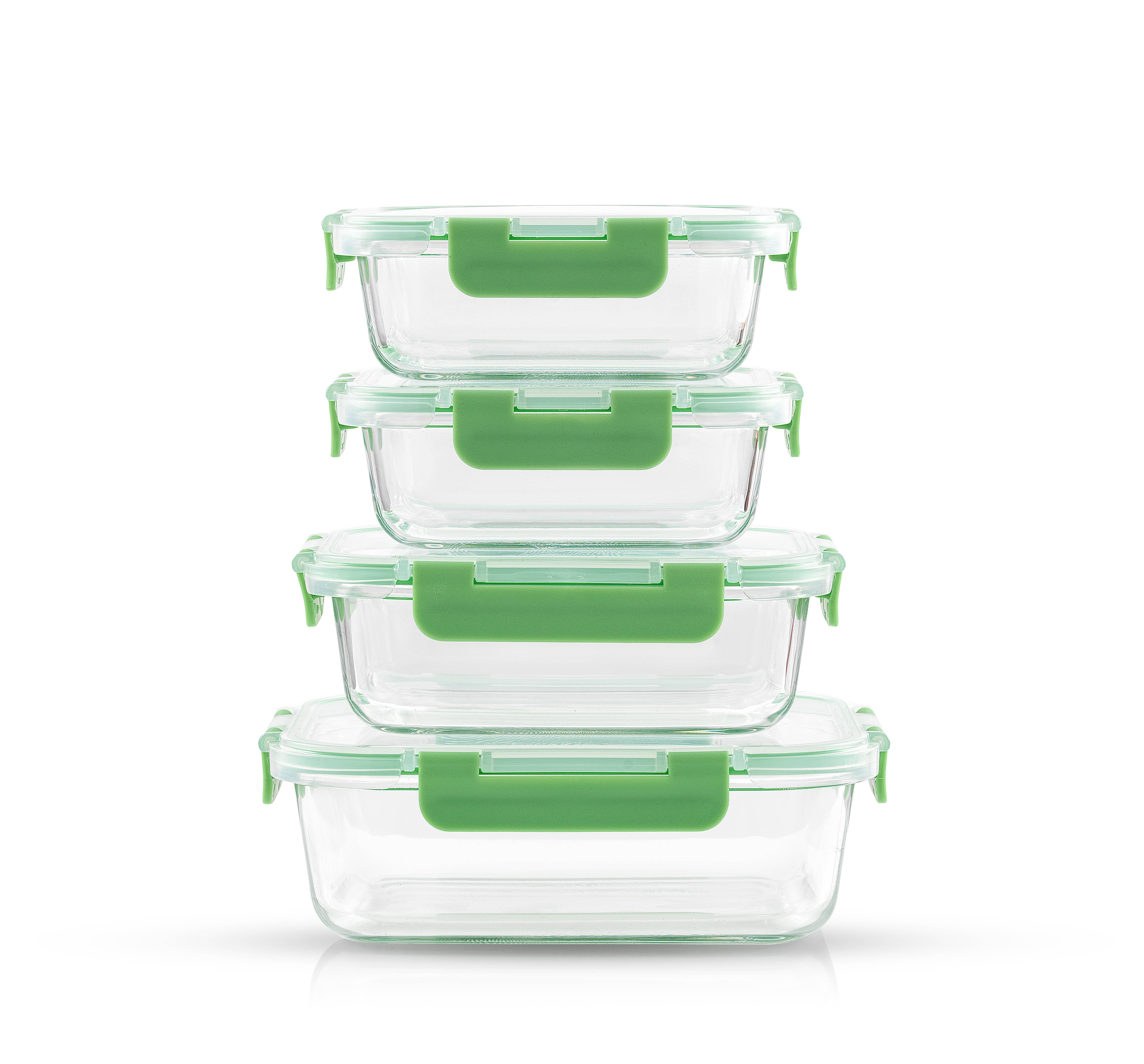 JoyJolt - Wholesale Food Storage Container - JoyFul 12 Glass Storage Containers With Green Leakproof Lids6