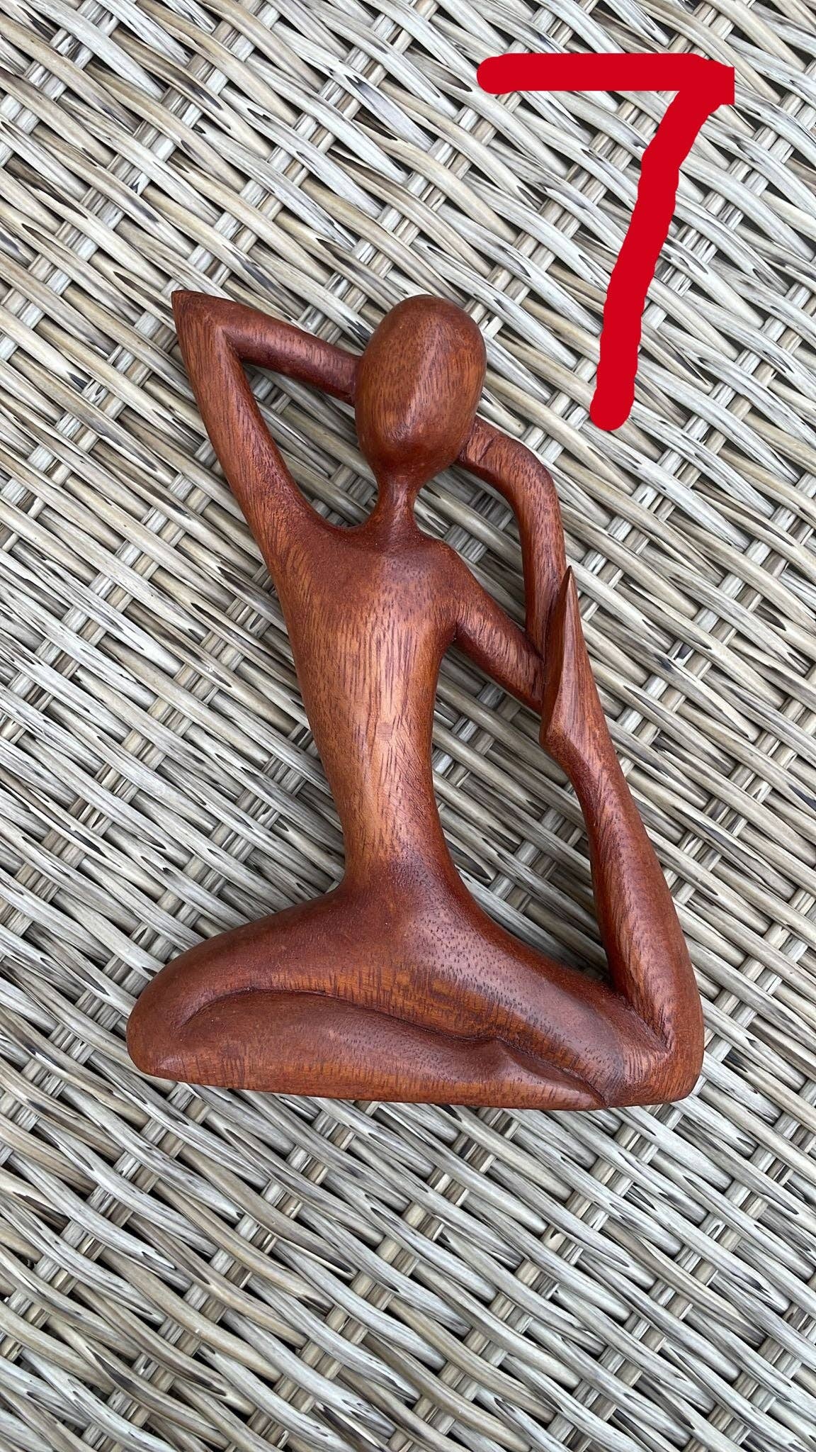 Ubud Glass - Wholesale Sculpture - Hand-Carved Wooden Yoga Poses Art - Serene and Spiritual Home Decor21